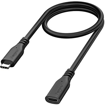 Fasgear 1 Pack 1.6ft 10Gbps USB C 3.1 Extension Cable,Type C Male to Female Extender Cord 4K Video Output Compatible for Thunderbolt 3 |Mac-Book Pro |USB-C Hub |PS VR2(0.5m)