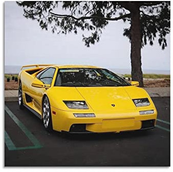 Supercar Poster 1998 Lamborghini Diablo Vt Retro Rennauto Poster Dekorative Malerei Leinwand Wandposter und Kunstbild Druck Moderne Familie Schlafzimmer Dekor Poster 30 x 30 cm