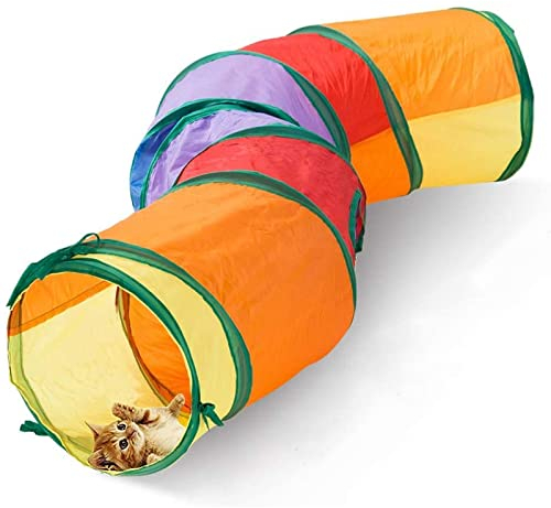 Katzentunnel Mit Spielball, Interaktiver Peek-A-Boo-Katzenrutsche, Katzenröhrenspielzeug, Camouflage-S-Tunnel Für Innenkatzen