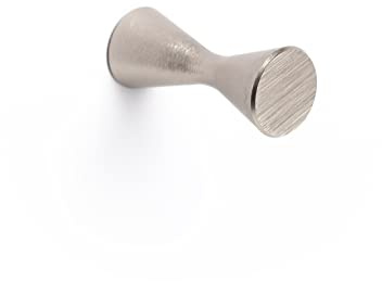 Gedotec Garderoben Haken - Kleiderhaken Garderobe vintage | DIABOLO 7014 | 1 Stk Kleiderhaken Wand 21 x 50mm | Garderobenhaken Edelstahl Finish aus Alu | Haken zum Schrauben Wandhaken Handtuchhaken