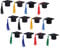 Toddmomy 12 Pcs Mini Graduation Cap Wine Bottle Decor, Non-Woven Fabric, 2.17 X 2.17 X 1.30 Inches, Fun and Cute Party Decoration for Graduation, Bars, Clubs, Restaurants(Mixed Color)