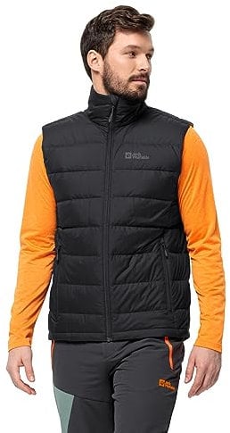 Jack Wolfskin Men's Ather Down Vest M RDS, Black, M