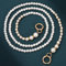 HAOBIN Perle Griff Kette Taschenkette Perle Korn Kettenriemen Taschenhenkel Kette Tasche Griff Ersatz TascheKette Dekoration Kette Schultergurtkette Ersatz Damentaschenkette (Weiß B, 100cm)