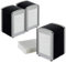 Virsus 3 Portatovaglioli da Bar a Molla NERO, misura 10x9x13 cm, Dispenser in Acciaio Inox per Tovaglioli 17x17cm, Distributore da tavolo di Fazzoletti Salviette Piccole per Gelateria, Bar-0050