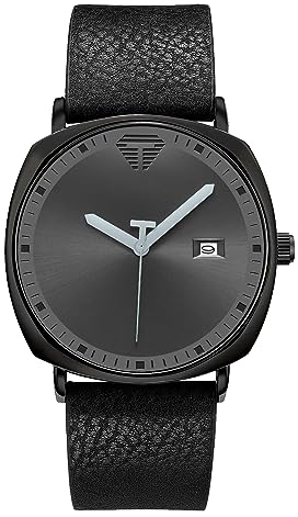 CIVO Uhren Herren Schwarz Leder Analog Armbanduhr Herren Minimalistische wasserdichte Datum Herrenuhr Klassische Quarz Herrenarmbanduhren Geschenke für Männer