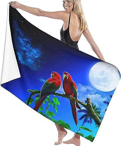 Strandtuch Tierpaar Papagei Badetuch Strandlaken Handtücher 3D Druck Für Kinder Handtücher Microfaser Handtuch Für Fitness Reisen Sport Outdoor Yoga 70 X 150 cm