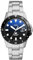 Fossil Blue uhr für Herren, Quarzwerk mit Edelstahl- oder Lederarmband, Schwarz und Blau, 42MM