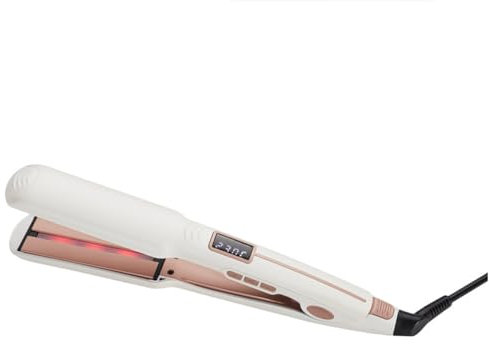 Plancha de Pelo Profesional, Plancha de Pelo Cerámico, Placas Flotantes Anchas, Con Pantalla LCD, Temperatura Ajustable 100ºC-230ºC, Calentamiento 30s, Cable giratorio 360º, Cabello Seco y Húmedo