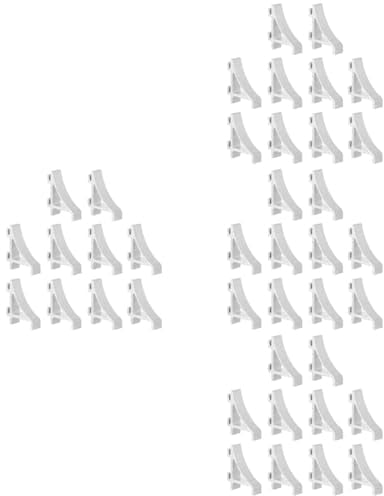 Mikikit 40pcs Curved Dovetail Freezer Shelf Clips Refrigerator Clamp Sturdy Aluminum Fridge Organizers