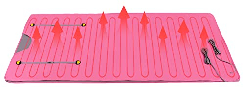 Infrarotkabine, 650W Fern-Infrarot-Sauna Decke Saunasack Körper Shaper Decke, 2 Zone Controller Professionelle Dampfdecke für die Heimsauna mit Fernbedienung (Rosa)