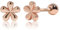 Meissa Boucles doreilles à vis florales pour adolescentes femmes et enfants en argent sterling 925 hypoallergéniques avec dos en forme de boule, Or rose