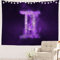 Wandtuch Sternzeichen Zwillinge Nachthimmel Sternzeichen Zwillinge Symbol Blau Violett Langlebig Wandteppich Portabel Kunst Wandteppich Für Hausdeko Balkon Room S