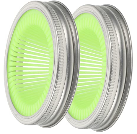 TOPBATHY 2pcs Jar Sprouting Lids Reusable Mesh Sprout Lid for Jar Sprouting Replacement for Growing Sprouts