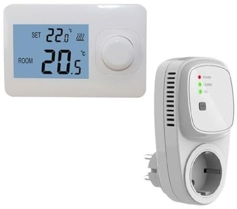 Drahtloser einfacher Thermostat (Nicht programmierbar) RF-Optima Easy inklusive Plug-in-Empfänger - Randaarde (NL)