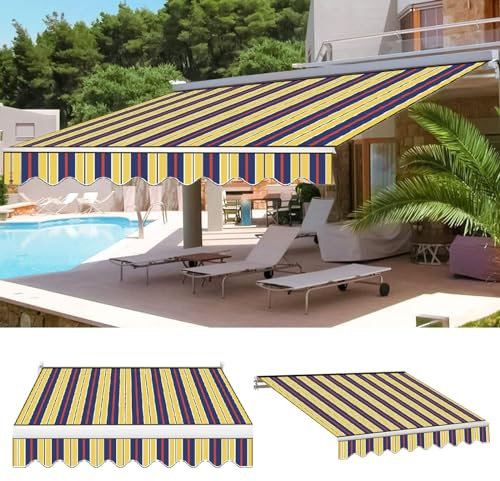 Ersatz Markisenstoff,markisen Ersatzbespannung,Langlebiger Markisenstoff,Falten Markise 280g Polyester Stoff,Markisen Ersatzstoff Sonnenschutz Stoff Außen,Sonnenschutz Stoff Außen Markisenstoff ( Size