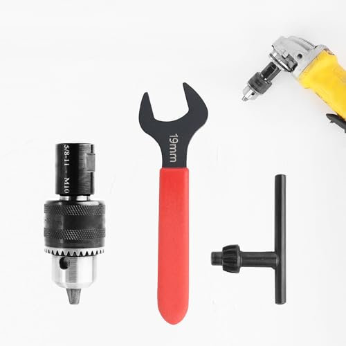 Kofdvdz Mandrin de conversion spécial pour meuleuse d'angle 5/8-11, mandrin de perceuse en métal de 1,5 à 10 mm de diamètre avec convertisseur fixe et remplacement rapide, utilisation stable, peut