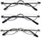 Viseng 3 Paia Occhiali da lettura Mezzaluna in Metallo Ultraleggero da Ultra Thin Metal Materiale Telaio Occhiali da lettura Leggeri Comodi Unisex 2.0
