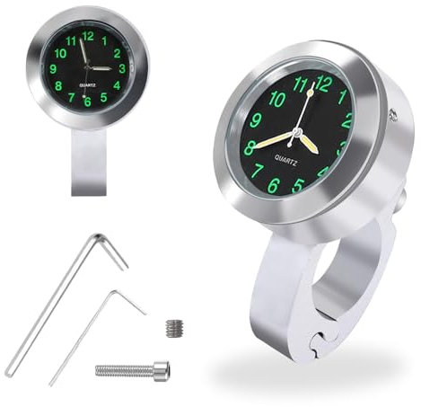 Dadazhenxuan Motorraduhren,Fahrrad Uhr,Motorrad-Uhren,Lenkerhalterung Uhr,Motorrad Lenkeruhr,Motorraduhr für Lenker Wasserdicht,Motorrad Uhr Lenker,Lenkeruhr Motorrad