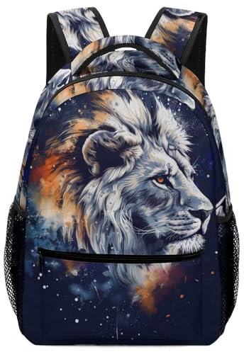 VesFy Cooler Löwe Tagesrucksack Tier Schulranzen Jungen Casual Daypack Buchtasche Reiserucksäcke Für Teenager Kinder One Size