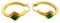Messing überzug 18K gold personalisierte ohrringe weibliche intarsien malachit einfache ohrringe
