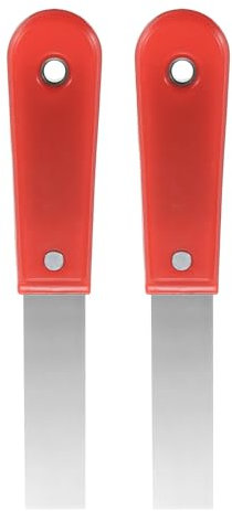 QUARKZMAN 2pcs Couteau 0,98 Largeur Lame Acier Au Carbone Grattoir Métal, Spatule Flexible pour Réparation Cloisons Sèches et Rebouchage, Rouge