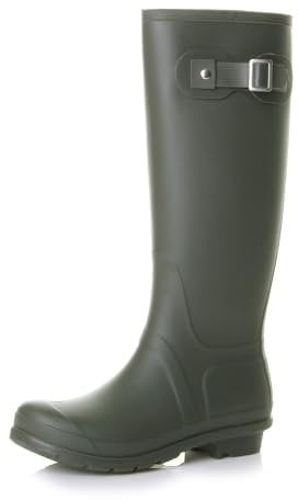 AJVANI womens ladies rubber festival waterproof wellington rain boots wellies size 8 41