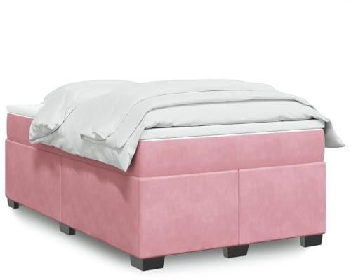 Buzaza Boxspringbett mit Matratze Rosa 120x200 cm Bett Boxspringbett Schlafzimmer MöBel Betten Bett Mit Matratze Samt - 3285280