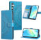 HTDELEC Cover per Samsung Galaxy A16 5G / 4G,Flip Custodia a Libro Magnetica Portafoglio Premium Protettiva in Pelle Porta Carte Case - Blu