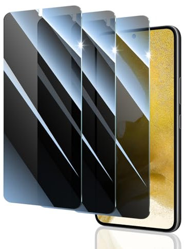 3 Stück Sichtschutz Panzer Schutz Glas für Samsung Galaxy S22/S23, Anti-Spähen Gehärtetes Glas Schutzfolie, Panzerglas Privacy Zubehör Panzerfolie Displayschutzfolie, 9H Härte, Anti- Kratzer