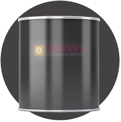 Tadessi Color interior negro – gris antracita – pintura de pared lavable mate – pintura de emulsión – poco olor y sin disolventes – envase de 5 litros