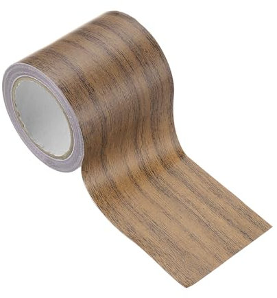PATIKIL Wood Grain Tape 5.7cm x 4.57m, Self-Adhesive Wood Texture Repair Tape Realistic Wooden Effect Patch for Furniture Cabinets Floor Walls, Dark Brown Oak