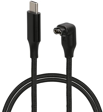 kwmobile Caricatore Compatibile con Garmin Smartwatch Instinct/Fenix/Vivoactive/Venu/Vivosmart - Caricabatterie USB C Activity Tracker - Cavo Fitness Watch 100 cm Nero