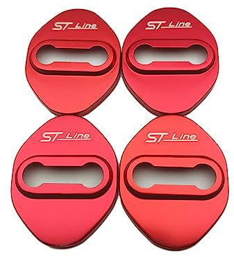 4Pcs Stainless Steel Car Door Lock Cover Compatible with for Ford Focus mk2 mk3 Fiesta Ranger Mondeo ST-line Door Latch Lock Cover Protector,A