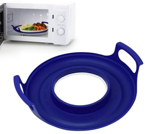 Microwave Tray with Handles, Microwave Plate Tray, Food Holders, Plate Stacker, Hot Bowl Holder Accessories Plates Handle for Heating Food, Carrier
