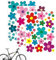 LAJUP 3 Stück Fahrrad Aufkleber, 105 Blümchen Sommer Violett Aufkleber Blumen, Wasserfest Prilblumen Aufkleber Outdoor Für Fahrrad, Laptop, Auto Motorrad, Handy Notizbuch