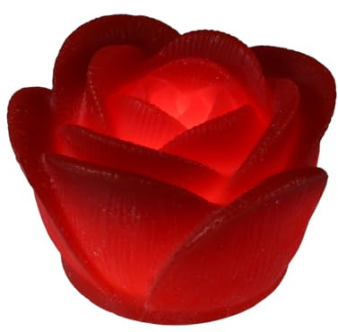 Ciieeo LED Rosenkerze Flammenlos Rot Energiesparende LED Dekolampe für Festival und Innenbereich Rauchfrei Sicher ohne Tropfen Langlebig und Stilvoll