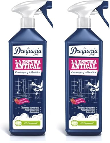Espuma Antical Ecológica con Vinagre y Ácido Cítrico - 750mL - Espuma Duradera Ideal para Superficies Verticales - Desincrustante Baños y Cocinas (Paquete de 2)