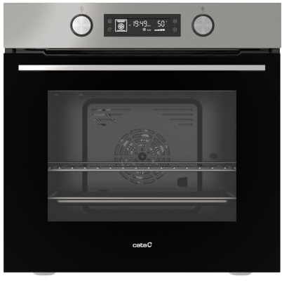 CATA PDS 8210 X AIR FRYER Horno Pirolítico Multifunción 60 cm, Vapor Pro, Air Fryer, 71 L, SoftClose, Inox y Cristal Negro, Clase A