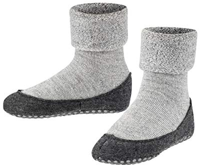 FALKE Stoppersocken Cosyshoe K Hp Wolle rutschhemmende Noppen 1 Paar, Grau Light Grey 3400, 35-36