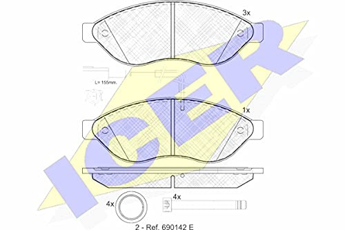 Icer Brakes 141803 Bremsbelagsatz, Scheibenbremse