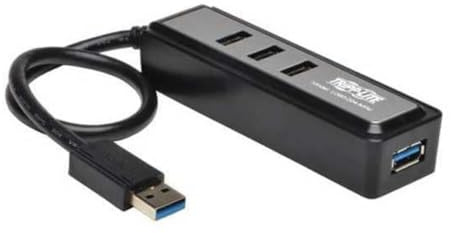 Tripp Lite 4-Port USB-A 3.0 Superspeed Mini Portable Hub with Built in Cable, USB Type-A (U360-004-MINI)