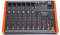 Ibiza - MX801 - Mezclador semiprofesional completo de 6 canales (ecualizador de 5 bandas) con entradas MONO, de micrófono y de línea y salidas REC, RCA, de auriculares y AUX - USB - Negro y naranja