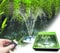 PondXpert SolarShower Float Solar Pond Pump with Battery, Remote Control and LED Lights. Attractive Solar Fountain Floats on Pond Surface.