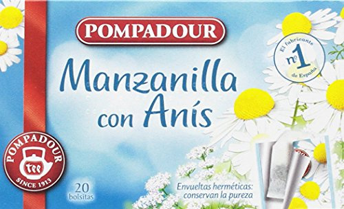 Pompadour Té Infusion Manzanilla con Anís, 20 Unidad (Paquete de 5)