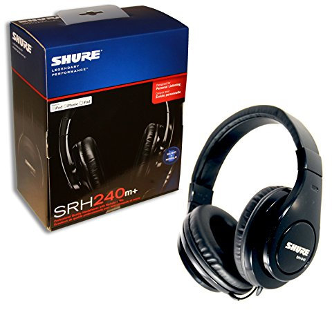 SHURE SRH240M+ - Cuffie con microfono e telecomando, per iPhone 3GS/4, iPad, iPod Touch e iPod Touch