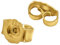 CLEVER SCHMUCK Goldene kleine Paar Poussetten 5 x 4 mm glänzend, gezackt griffiger Rand 333 GOLD 8 KARAT Ersatzteil Stecker Ohrmutter für Goldohrstecker
