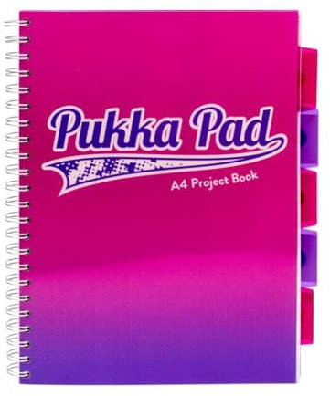 Kolozeszyt A4 Pukka Pad Fusion w kratke 200 kartek rózowy