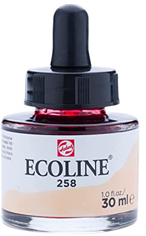 Ecoline Flüssige Aquarellfarbe Flasche 30 ml Aprikose 258 (11252581)