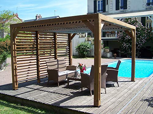 Pergola 10.67m² Bois Traité - THO3531VT