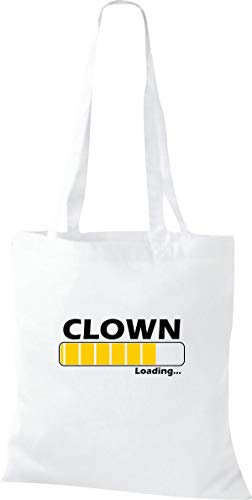 Shirtinstyle Stoffbeutel Jute, Loading Clown Ausbildung, Job, Beruf Tasche Shooper Kollegen, Farbe Weiss